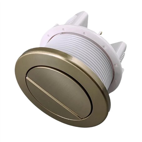 QAUUCP Bouton Chasse d'eau WC Bouton Poussoir de Toilette en Laiton brossé
