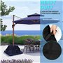 MMYUAK Pied De Parasol Base de Parapluie en Sac de Sable monté sur Tente, Sac lesté 600D, Sac de Sable Robuste, Support de Paras