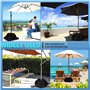 MMYUAK Pied De Parasol Base de Parapluie en Sac de Sable monté sur Tente, Sac lesté 600D, Sac de Sable Robuste, Support de Paras