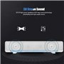 Barre de Son Filaire USB, Barre de Son stéréo de 3,5 mm Lecteur de Musique Boîte de Son Surround Basse pour Ordinateur Portable 