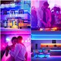 QYOEGSQ Barre Lumineuse de Lavage de scène à LED, lumière de Lavage Murale 180 W, 18 LED RVB, Prise en Charge DMX et contrôle du
