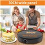 poêle électrique de 12 pouces avec température réglable