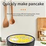 Crêpière électrique commerciale, poêle électrique de 12 pouces avec température réglable, plaque chauffante électrique antiadhés