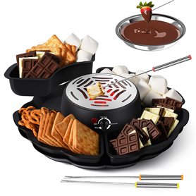Machine à s'mores électrique 2 en 1 et caquelon à fondue