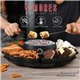Machine à s'mores électrique 2 en 1 et caquelon à fondue, fondue au chocolat, kit de table for s'mores d'intérieur, 4 plateaux a