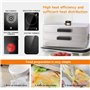 ERSDM Cuiseur vapeur multifonctionnel pour rouleaux de nouilles de riz, 2 tiroirs + 1 cuiseur vapeur, acier inoxydable, 1800W, 2