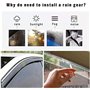 Yygjwyw 4 pièces pour Toyota C-HR CHR 2017-2022 Déflecteurs d'air,Fenêtre Latérale Visière Déflecteur Pare-Brise Pare-Pluie,Voit