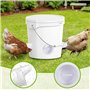 HEYOUTH Mangeoire Poules 6 Ports,Mangeoire Poules Automatique,Mangeoire Poules Anti Nuisible,DIY Mangeoire à volaille Gravité Ki