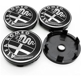 4 pièces Auto Cache Moyeux pour Alfa Romeo 159 156 Giulietta Mito Giulia Spider Brera 60mm