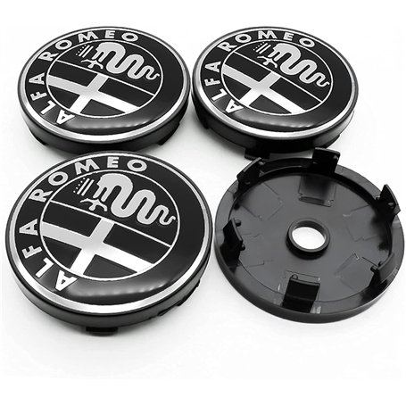 4 pièces Auto Cache Moyeux pour Alfa Romeo 159 156 Giulietta Mito Giulia Spider Brera 60mm