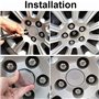 4 pièces Auto Cache Moyeux pour Alfa Romeo 159 156 Giulietta Mito Giulia Spider Brera 60mm, Cache de Roue Centrale Centre Roue C
