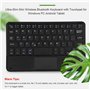 Cuifati Mini-Clavier sans Fil Ultra-Mince à pavé Tactile, Clavier sans Fil Tout-en-Un avec pavé Tactile multipoint intégré pour 