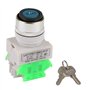 Interrupteur à clé, Interrupteur de Verrouillage à clé de sécurité à 3 Positions LAY37-20Y / 31220V 5A Sélecteur Rotatif Trou de