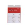 Apli Pochette de 12 attaches cadres adhésifs - Diamètre 30 mm - Coloris : Blanc 38710 Assorties