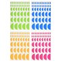 APLI Lot de 20 feuilles de gommettes de formes assorties