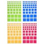 APLI Lot de 20 feuilles de gommettes de formes assorties