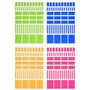 APLI Lot de 20 feuilles de gommettes de formes assorties