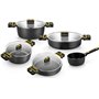BRA Daily Pro | Casserole en Aluminium Coulé, Revêtement Antiadhésif sans Pfoa, Tous Feux Dont Induction, 16 cm, Noir/Jaune