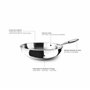 IBILI - Wok Triply Natural 30 cm, acier inoxydable, convient pour induction, sans antiadhésif