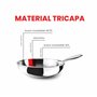 IBILI - Wok Triply Natural 30 cm, acier inoxydable, convient pour induction, sans antiadhésif