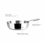 IBILI - Poêle Honda Triply Triply naturelle 28 cm, acier inoxydable, convient pour induction, sans antiadhésif