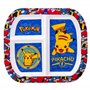 Stor Assiette à 3 sections réutilisables pour enfants et tout-petits avec des personnages Pokémon imprimés