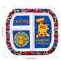 Stor Assiette à 3 sections réutilisables pour enfants et tout-petits avec des personnages Pokémon imprimés, certifiée qualité al