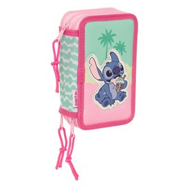 Pochette à crayons triple Lilo & Stitch Ice cream Rose 12