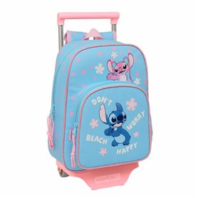 Cartable Lilo & Stitch Happy Bleu ciel 26 x 11 x 67 cm 26 x 34 x 11 cm