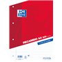 Lot de 200 feuilles lignées A4 perforées