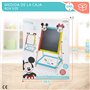 WOOMAX Disney 48739 Tableau double face Minnie et Mickey en bois pour enfants, dimensions 37,5 x 65 cm, avec craies, gomme et ma