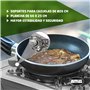 Amig - Réchaud de Camping CAMP02 - Cuisine Portable - 2X Brûleurs - Inclut Plancha - Grille en Fonte - Acier Inoxydable - Puissa