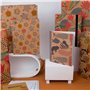 Unipapel | Classeur anneaux Kraft recyclé | A4 | 4 anneaux mixtes 40 mm | Uninature Design | Tortues | FSC Recycled 100%