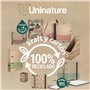Unipapel | Classeur anneaux Kraft recyclé | A4 | 4 anneaux mixtes 40 mm | Uninature Design | Tortues | FSC Recycled 100%