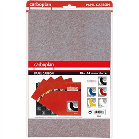 Grafoplás | Pack de 10 papiers de transfert rouge | 21 x 33 cm | Parfait pour l'art et l'artisanat | Bois