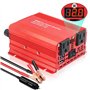 Convertisseur Onduleur Voiture 500 W 12 V CC vers 110 V CA 60 Hz avec Deux Ports USB Et Ports Charge Rapide Adaptateur Chargeur 