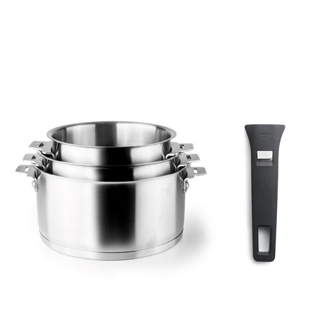 LACOR - 56610 - Set de 3 Casseroles Combi