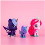 BANDAI, Crystalverse Deluxe CU49509 Poupée Multicolore avec 2 Licornes, Une Mini Licorne et 3 500 Cristaux colorés, Faites Brill