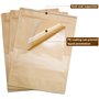 YFOX 50 pièces sac en papier kraft zip petit sac en papier avec fenêtre sac ziplock alimentaire-adapté aux graines de thé de caf