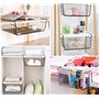 Sylon 2Pcs Organisateur Panier Suspendu, Panier Etagère Suspendu sous Etagère Panier de Rangement pour Placards de Cuisine, Armo