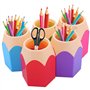 Pot à Crayons Lot de 5 Assortd Couleur Stylo Vase Pot à Crayons Maquillage Brosse Support Organiseur de Bureau Papeterie Organis