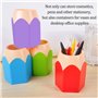 Pot à Crayons Lot de 5 Assortd Couleur Stylo Vase Pot à Crayons Maquillage Brosse Support Organiseur de Bureau Papeterie Organis