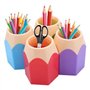 Pot à Crayons Lot de 5 Assortd Couleur Stylo Vase Pot à Crayons Maquillage Brosse Support Organiseur de Bureau Papeterie Organis