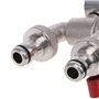 IBC S60X6 Robinet Laiton de Vidange Double Sortie,DOUBLE VANNES 1/2" Diamètre de Sortie 1/2", Diamètre d'entrée 60mm, Sortie Rac
