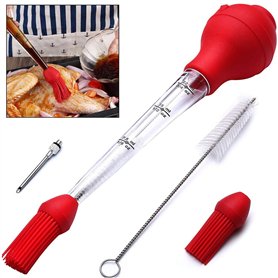 BETOY Poire à Sauce Poulet Turquie Barbecue avec Brosse de Nettoyage