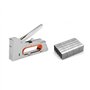 Pistolet agrafeur pneumatique sans huile Agrafeuse robuste for fenêtre en papier, outils de pistolet à ongles avec 2400 clous en