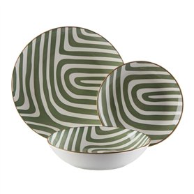 Assiettes Versa Vert Porcelaine