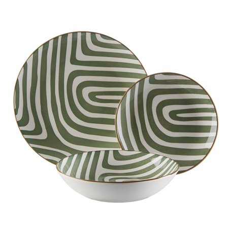 Assiettes Versa Vert Porcelaine