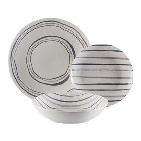 Assiettes Versa Gris Porcelaine