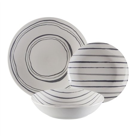 Assiettes Versa Gris Porcelaine